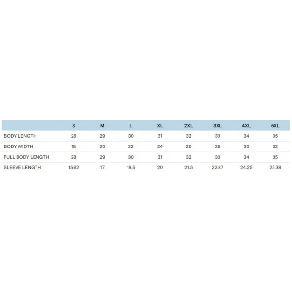 Unisex Tee Size Chart | AnsleyAlmonor.com | Ansley Almonor Official Merchandise | University of Kentucky Basketball